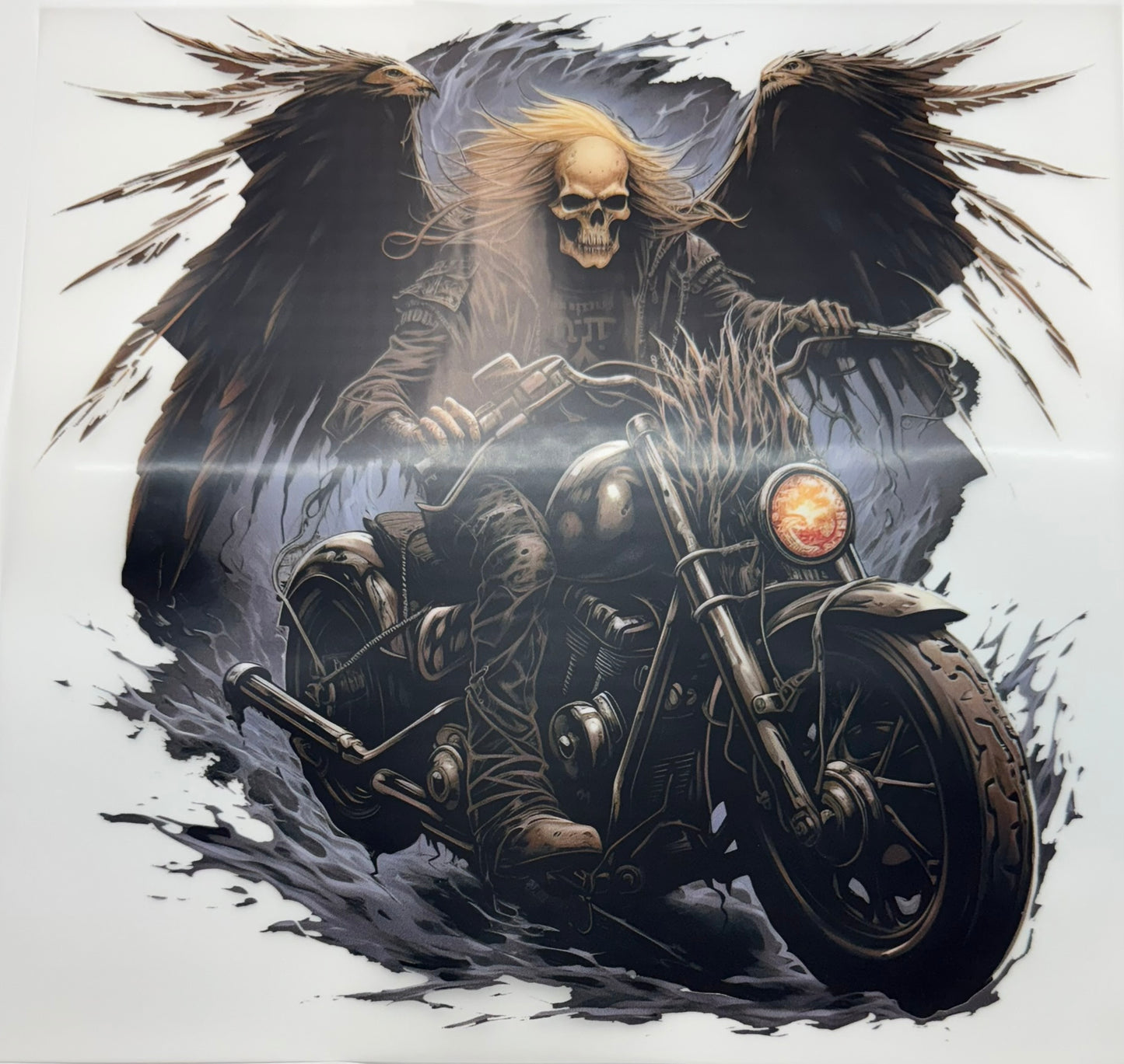 Motorcycling Skeleton Decal