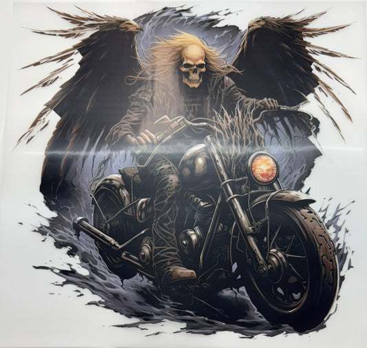 Motorcycling Skeleton Decal
