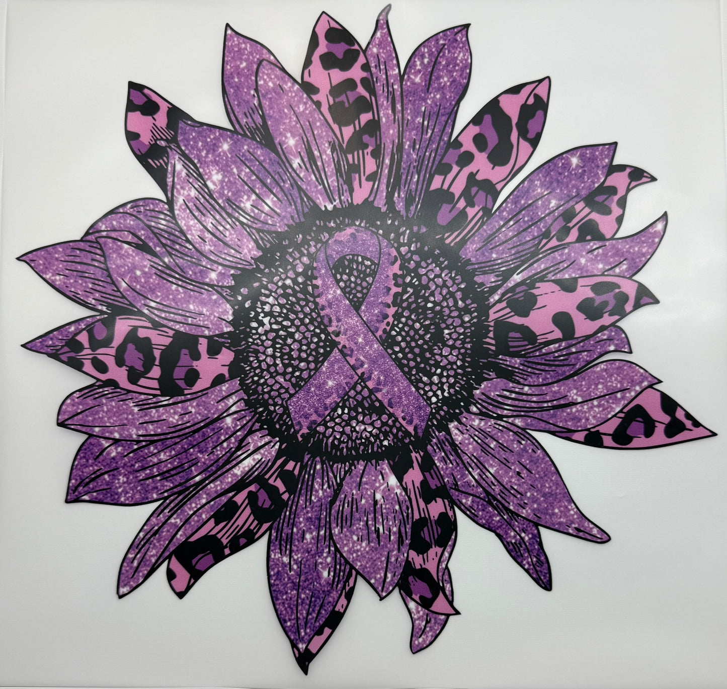 Sunflower Purple Ribbon Decal
