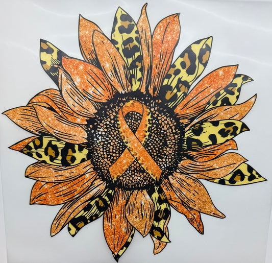 Sunflower Orange Ribbon Decal