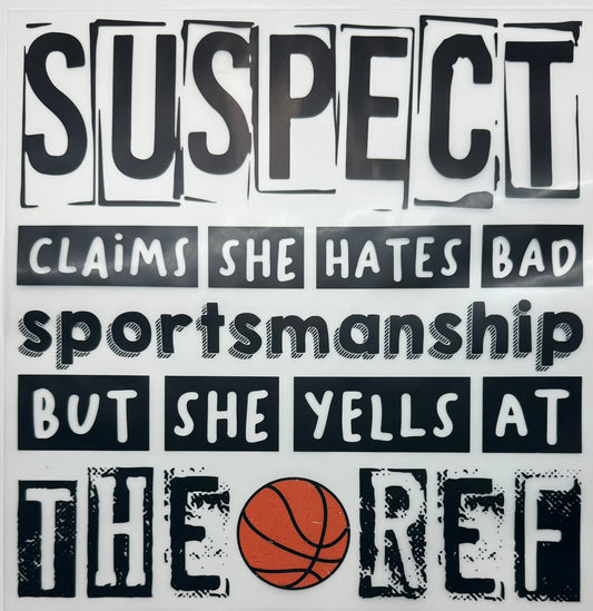 Basketball Suspect Decal