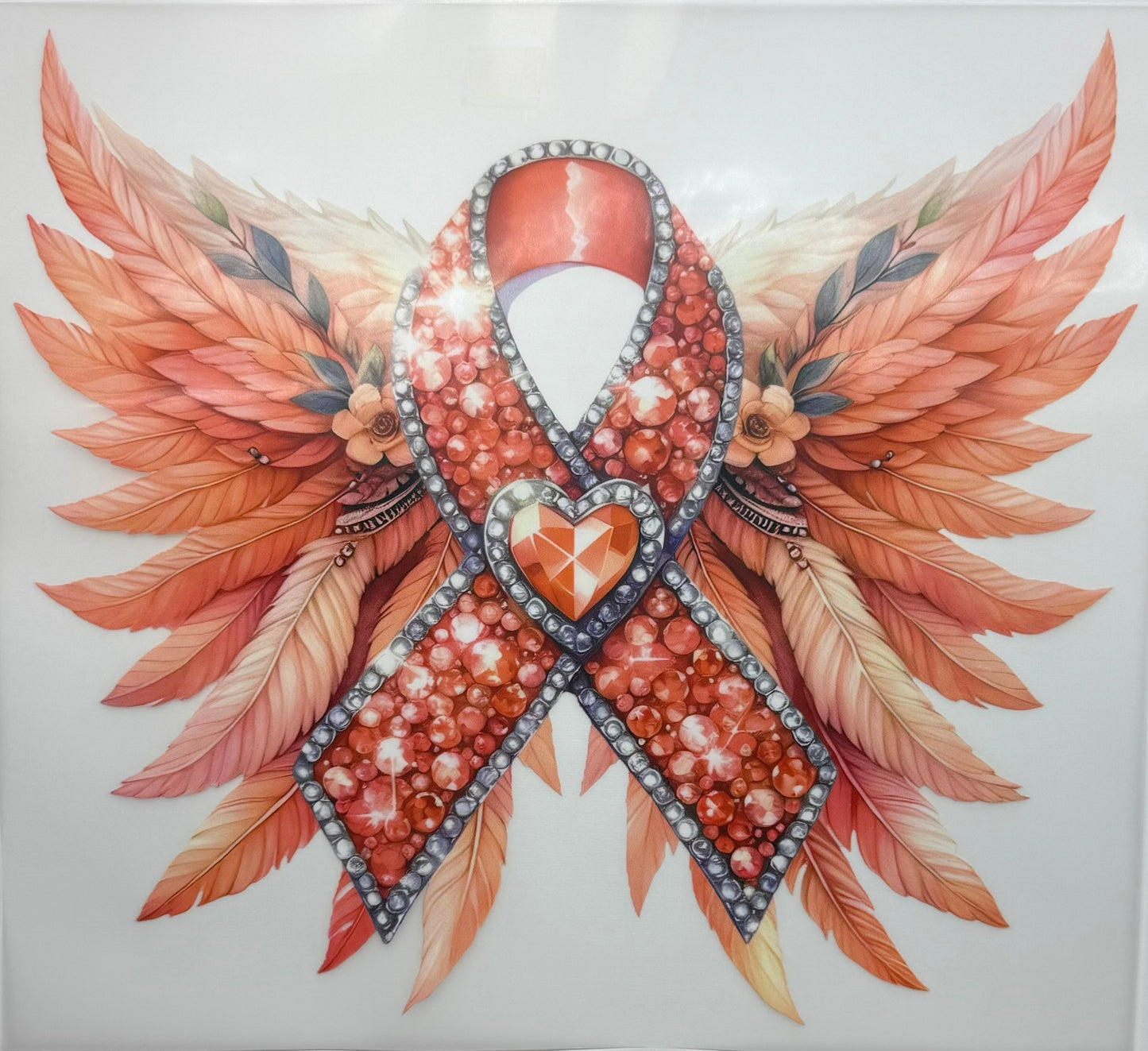 Orange Ribbon Decal
