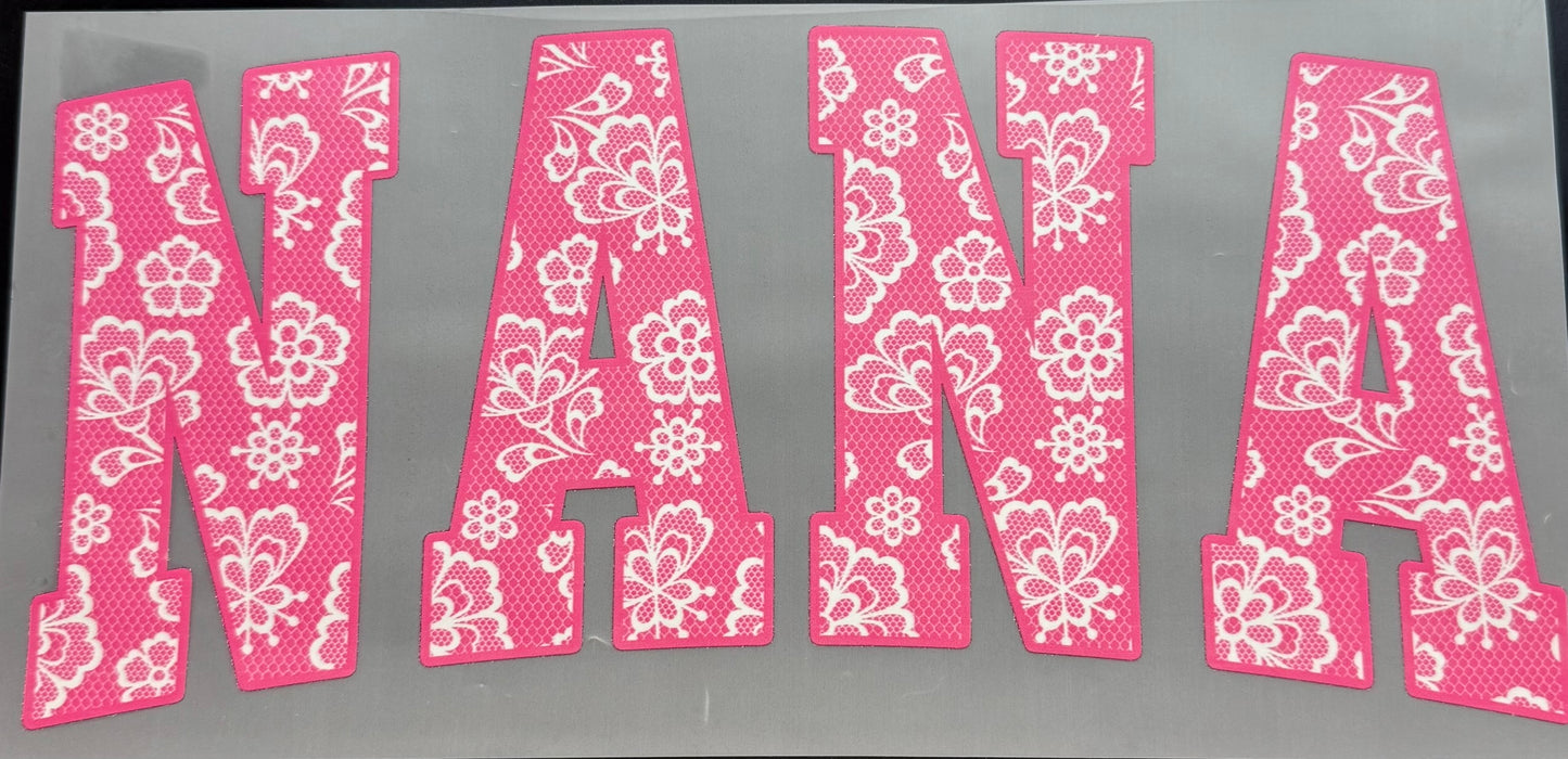 Nana-Pink Decal