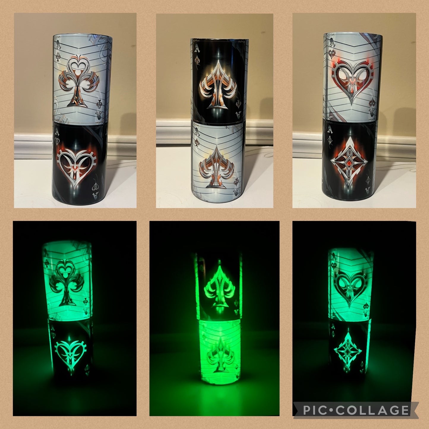 Green Glow Card Tumbler