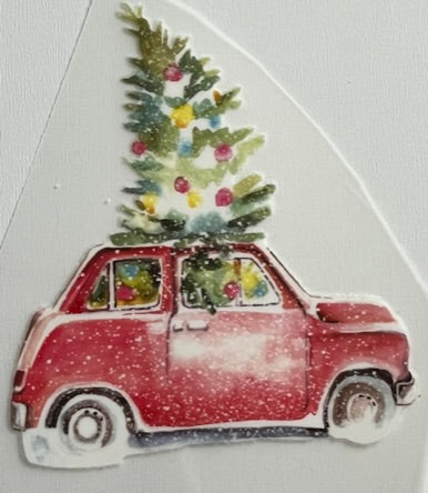 Christmas Car with Tree- (Small)