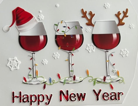 Happy New Year Wine- (Large)