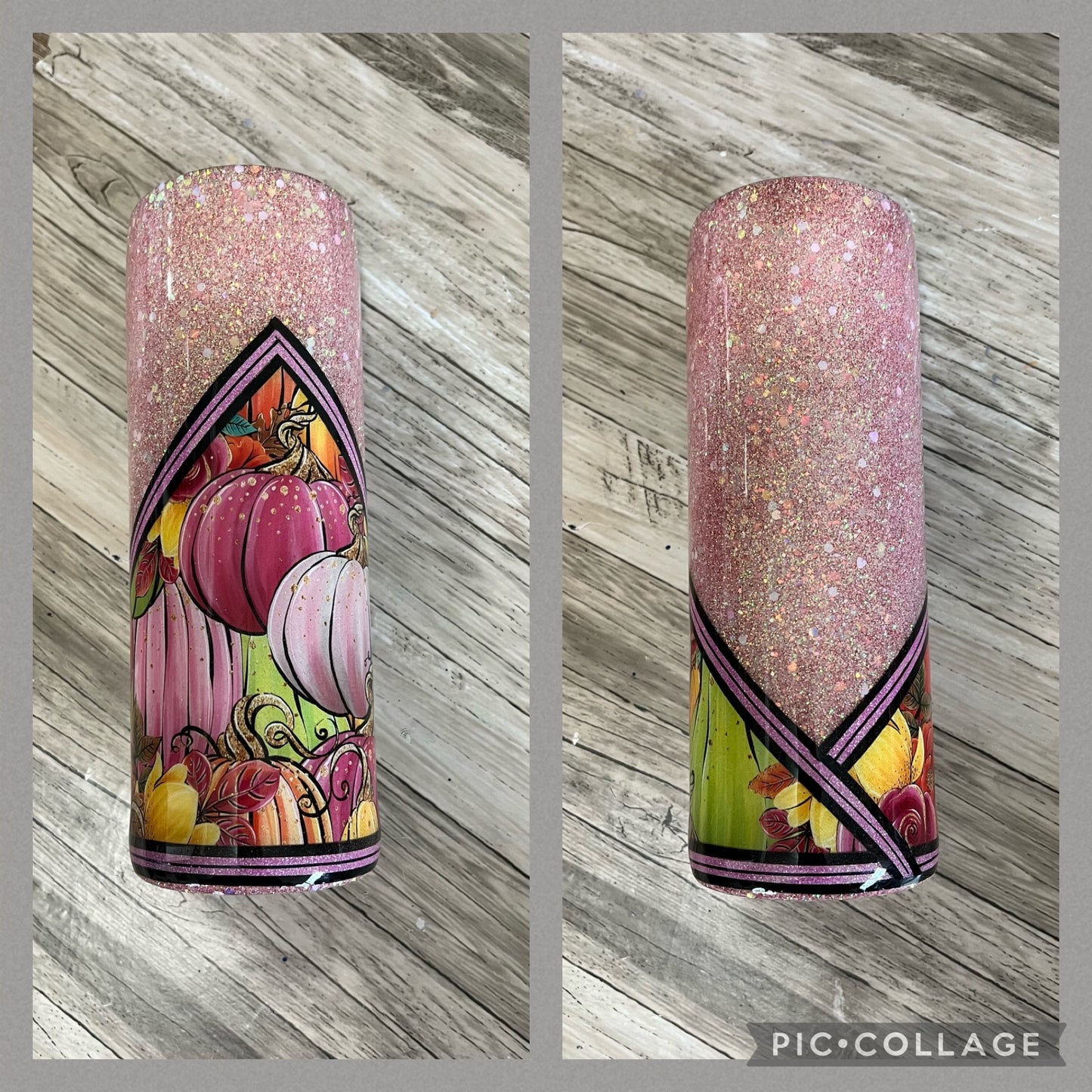 20 oz Fall/Pumpkins Tumbler (Pink)