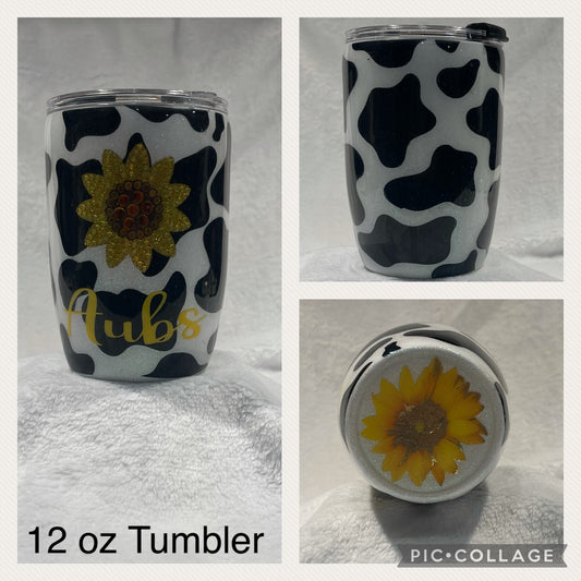 Cow With Sunflower Tumbler