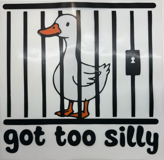 Goose Behind Bars Decal